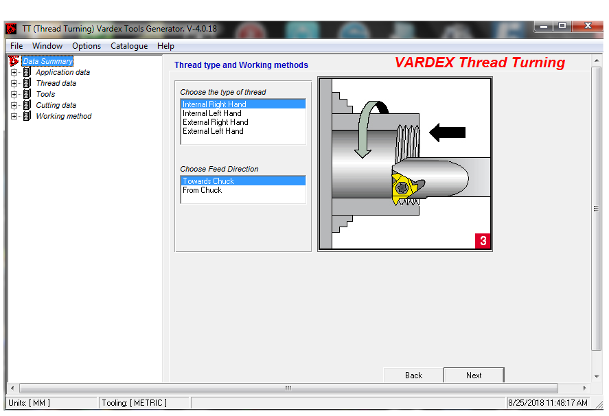 VARDEX VERGUS TT Gen V2.01 Software Threading Solutions