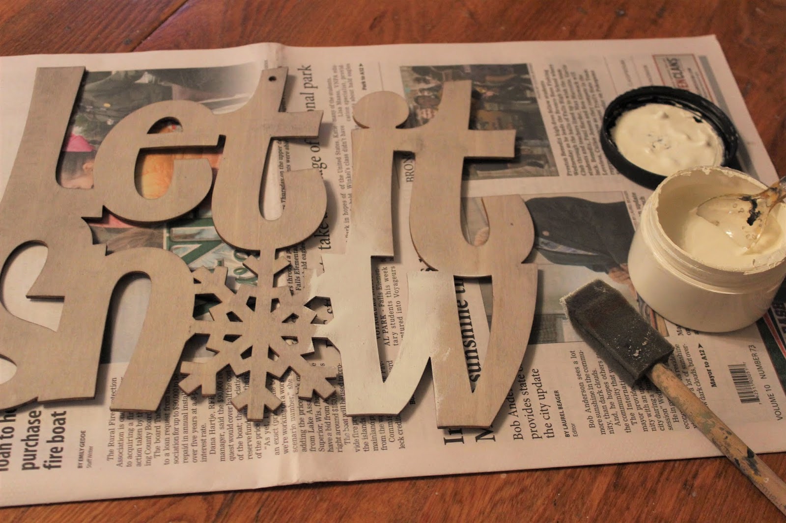 A Christmas Dollar Tree Wood Cutout Project Organized Clutter