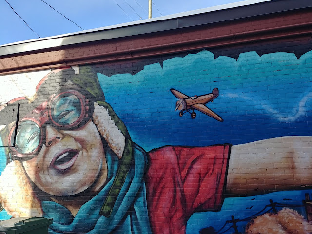 airplane explorer graffiti art in the Glebe