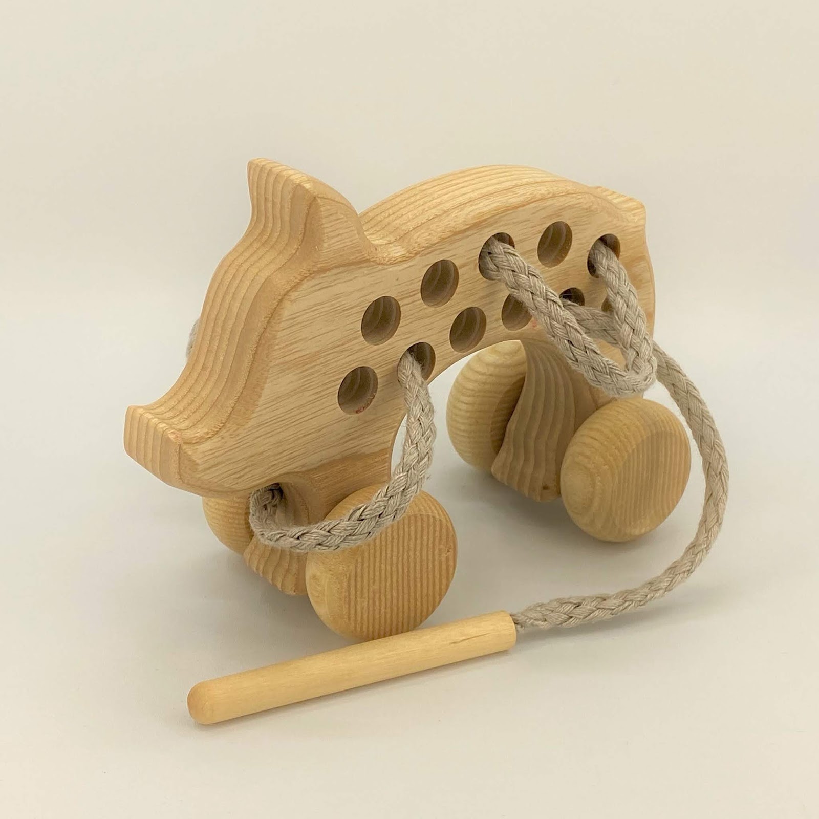 Lotes Wooden Toys Family Threading Toys 2