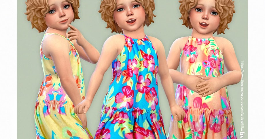 The Sims 4 Mody Ubrania Dla Dzieci The Sims 4 mody do gry: Kolekcja sukienek dla małych dzieci P151 od Lillka