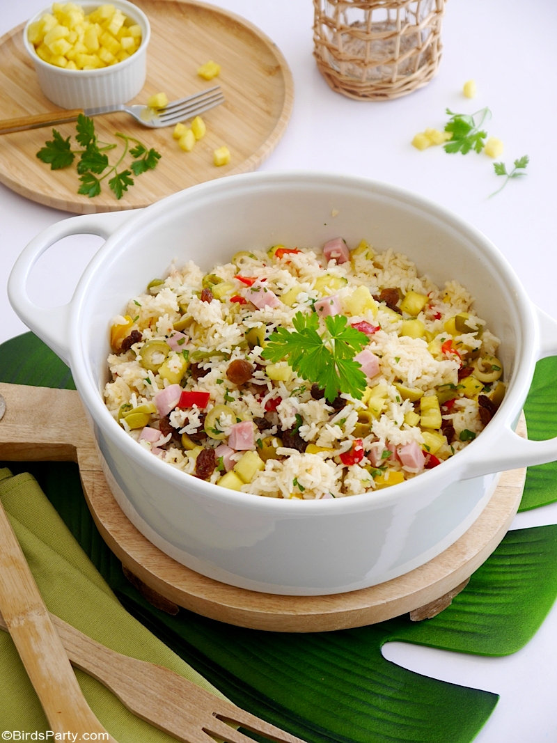 Tropical Savory Rice Recipe - Party Ideas | Party Printables Blog