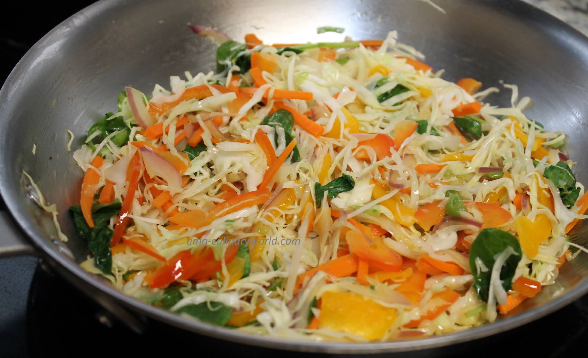 Peanut Butter Veggie Rice Noodles