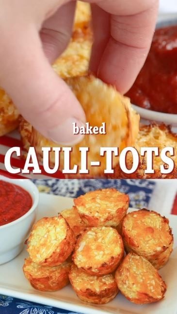 Baked Cauliflower Tots