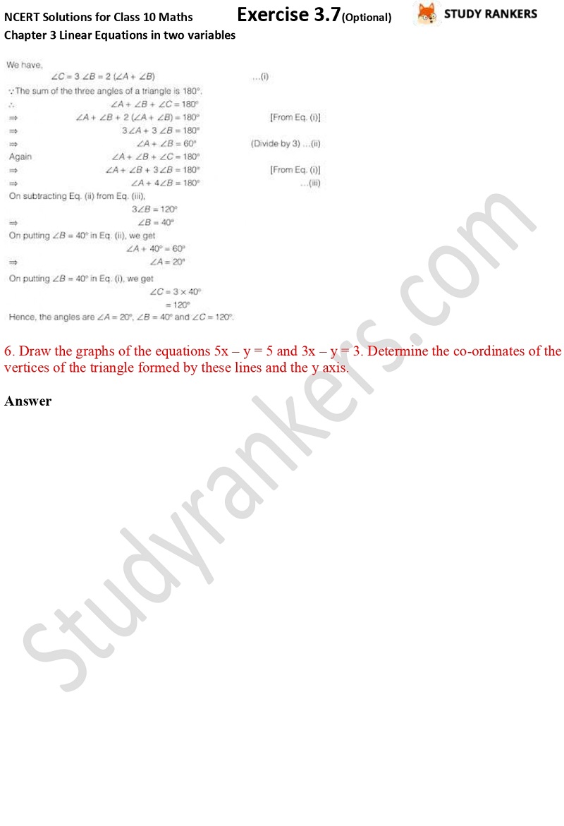 NCERT Solutions for Class 10 Maths Chapter 3 Pair of Linear Equations in Two Variables Exercise 3.7 Part 4