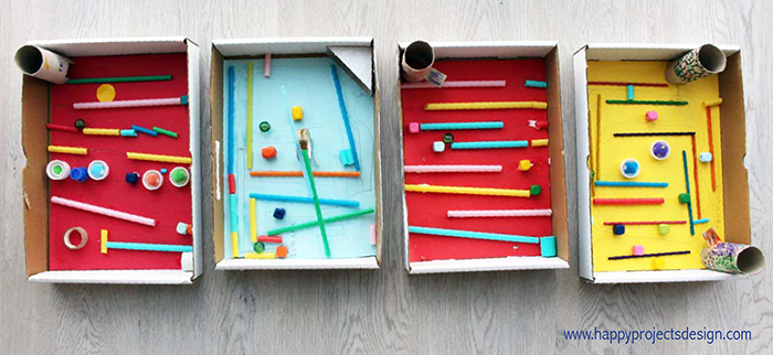 Juguetes DIY: laberinto para canicas