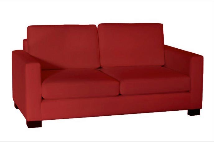 Sofá dos plazas color rojo