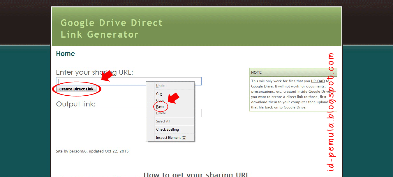 Cara Membagikan URL (Link) Download Google Drive
