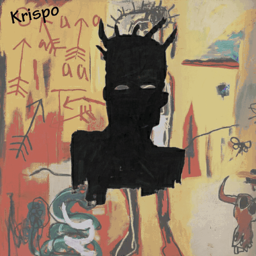 GIF de Basquiat y sus murales