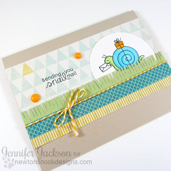 Snail Mail card by Jennifer Jackson | In Slow Motion stamp set by Newton's Nook Designs