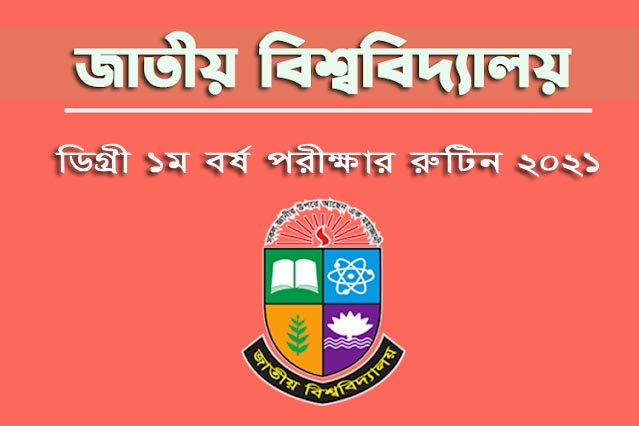 NU Degree 1st Year Routine 2021 Published | nu.ac.bd