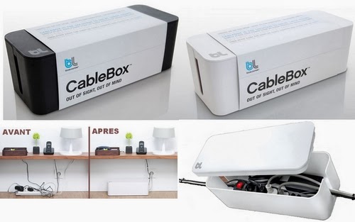 BlueLounge CableBox - Boite de rangement pour câbles et multiprises