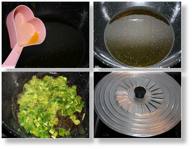 TORTILLA DE PATATAS CON PIMIENTO Y CALABACÍN (Mª JOSÉ) {TURECETA EN MIS FOGONES}PASO A PASO