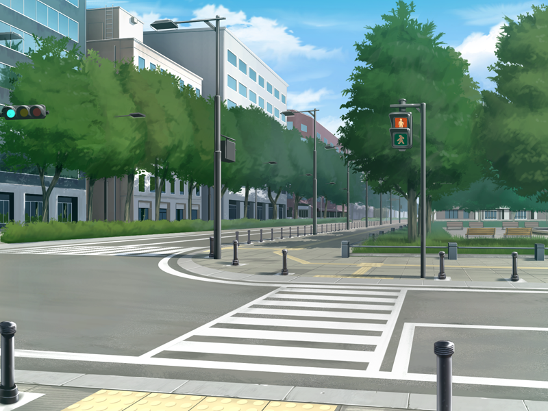 Anime Landscape Anime Street Background Two female animated character beside brown house wallpaper, landscape. anime landscape anime street background