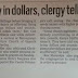 "Bring those dollars and pounds.God needs them" Ugandan clergy tells Christians to give offertory in foreign currency 