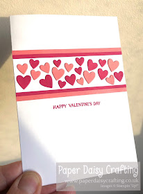 Stitched Be Mine dies Stampin' Up! Valentine's card