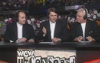 WCW Uncensored 1999 - Iron Mike Tenay, Tony Schiavone, and Bobby 'The Brain' Heenan