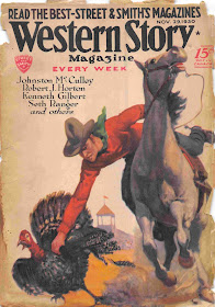 Western Story Magazine, November 29 1930 cover by Sidney Riesenberg