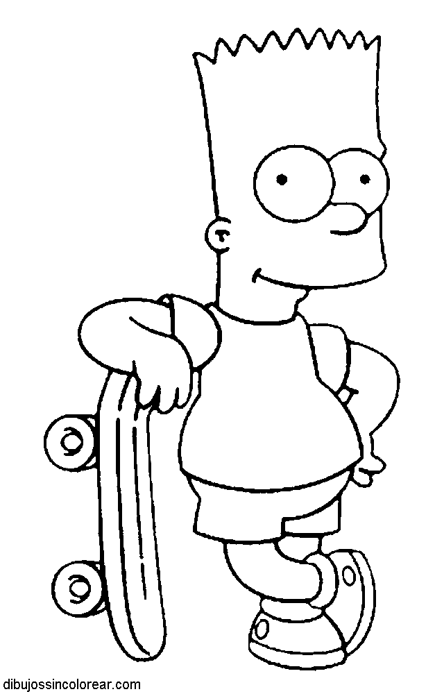 Featured image of post Bart Simpson En Patineta Para Colorear La serie es una parodia de la sociedad estadounidense que narra la vida cotidiana de una familia de clase media de ese pa s que vive en springfield