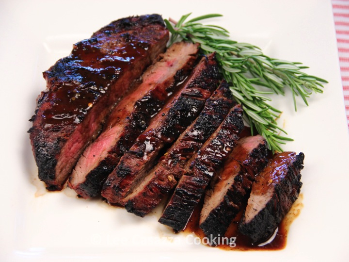 Izetta's Southern Cooking SOY MARINATED GRILLED FLANK STEAK WITH SAUCE