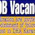 Application are invited for appointment of following post in DHA Karachi
