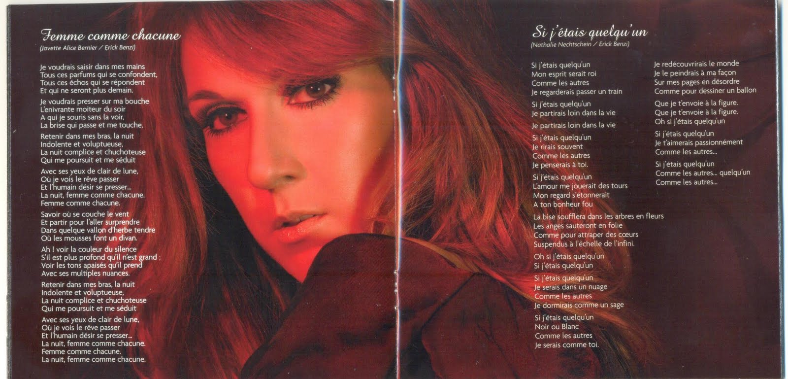 Encarte: Celine Dion - D'elles - Encartes Pop