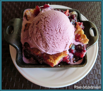 Blackberry cobbler a la mode served at Big Meadows Lodge, Shenandoah National Park