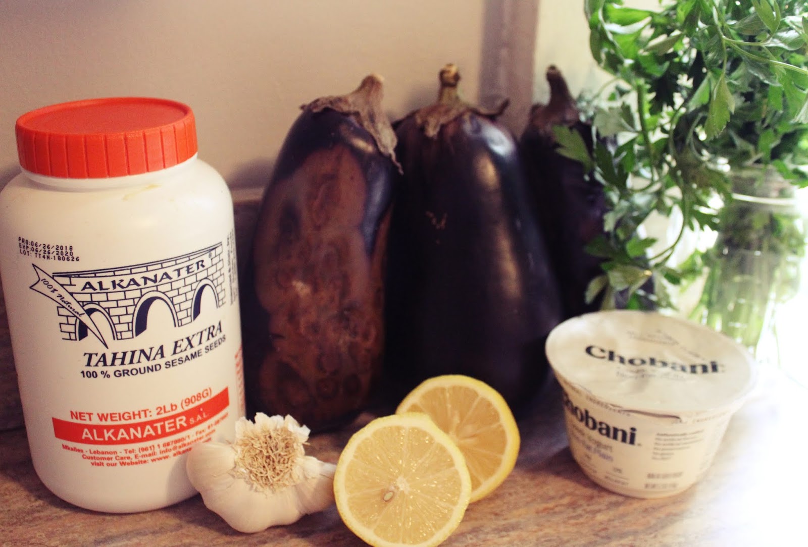 When life gives you eggplants (Roasted eggplant dip with tahini, Greek