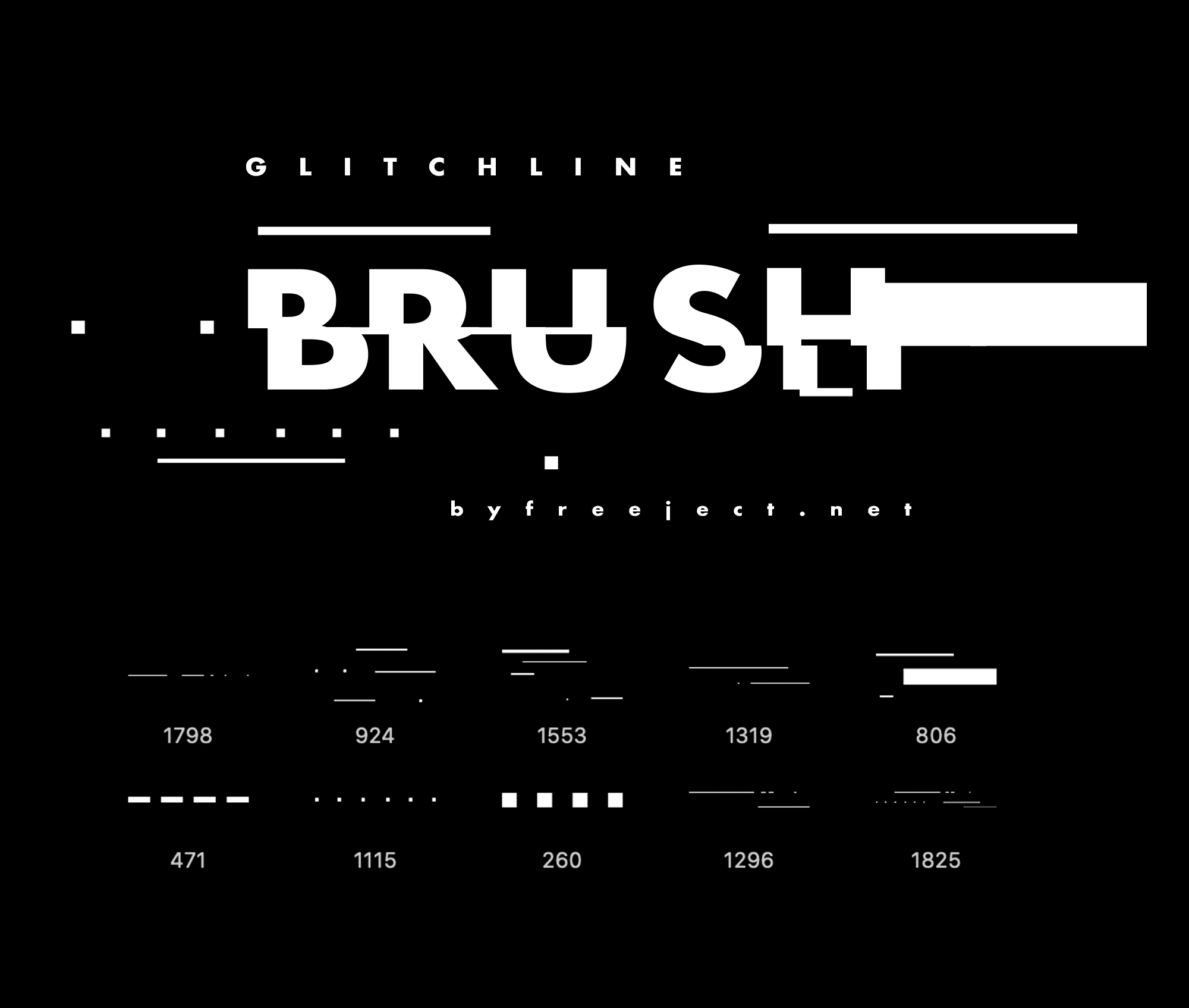 Free Download 10 Glitch Line Photoshop Brush Abr File