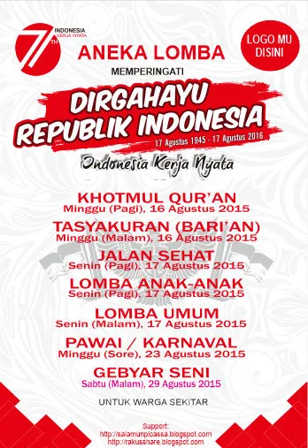Ide Background Pamflet Dirgahayu Republik Indonesia