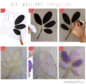 DIY: Wall Art From Yarn + Nails