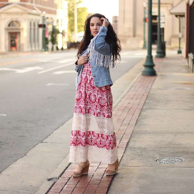 Libertad Green LovelyWholeSale Blue Denim Fringe Jacket
