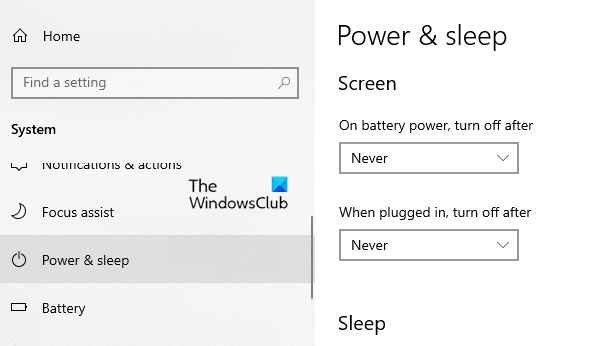 Windows 10 화면 표시가 꺼지지 않도록 합니다.