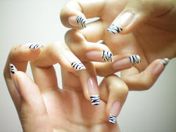 zebra nails nail acrylic
