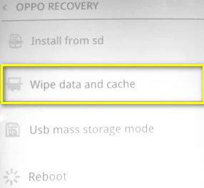 Oppo F3 Wipe Data