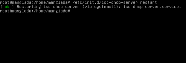 restart isc dhcp debian