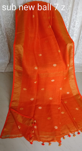 100 count butti design lenin sarees online