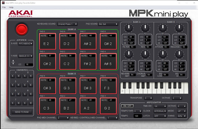 Mapping Akai MPK mini play pads for MPC Essentials