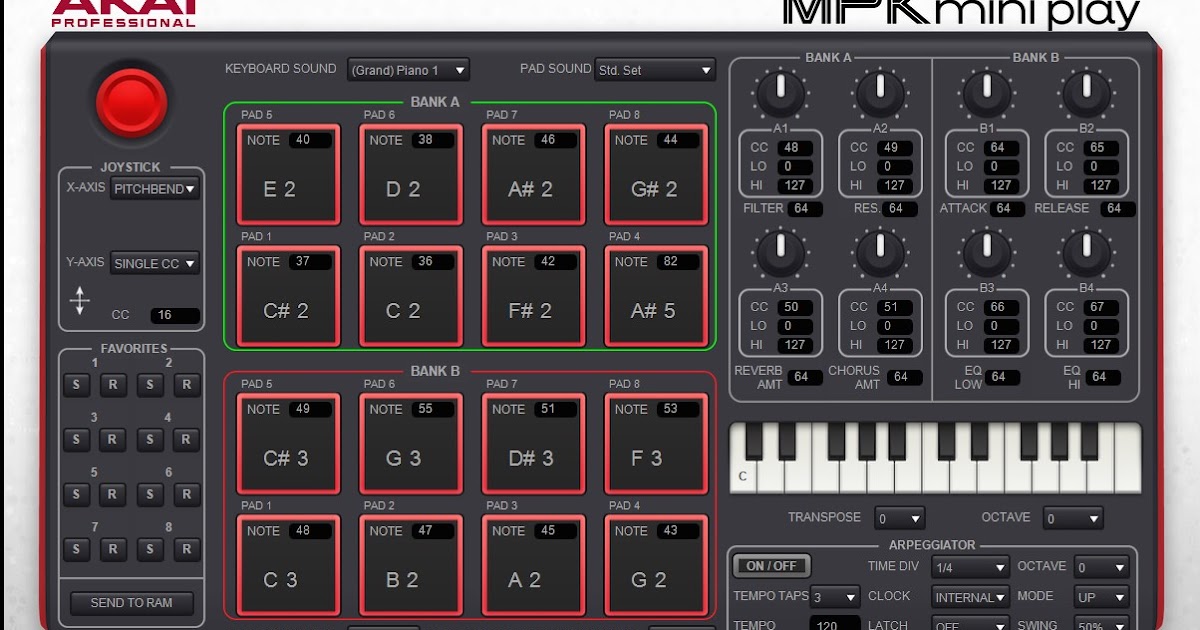 Mapping Akai MPK mini play pads for MPC Essentials