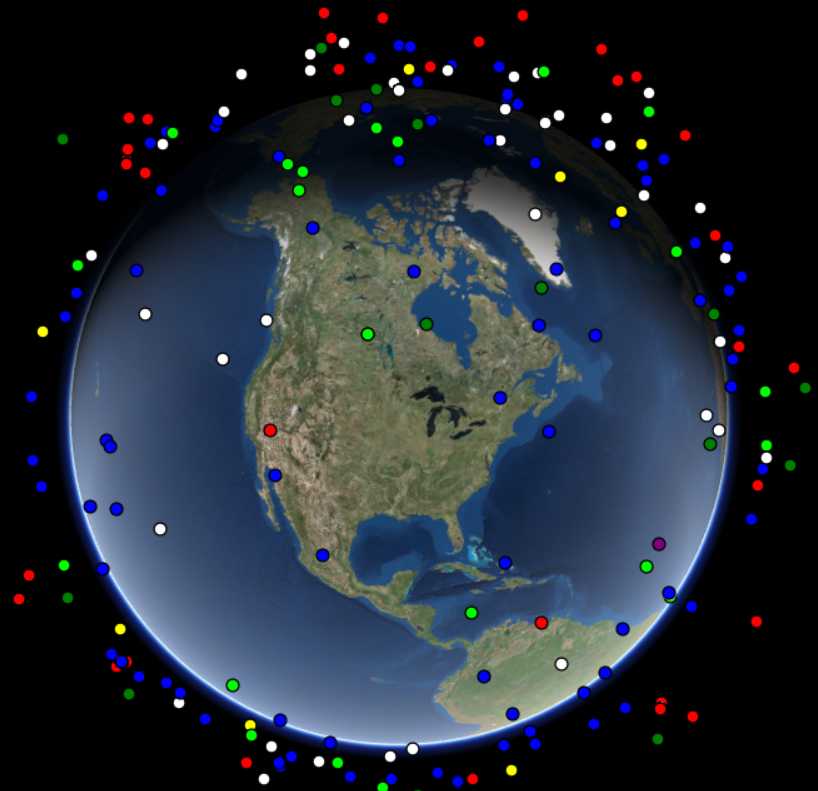  Map displaying Satellites in Earth's Orbit SGurung