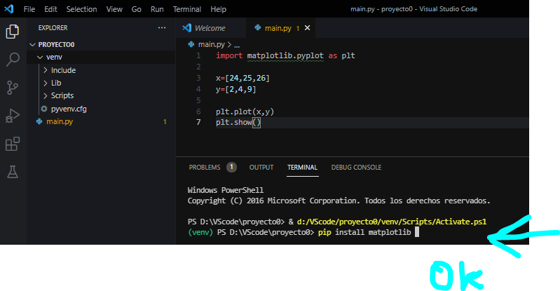 VScode + python + entorno virtual e instalación de paquetes ~ Américo ...