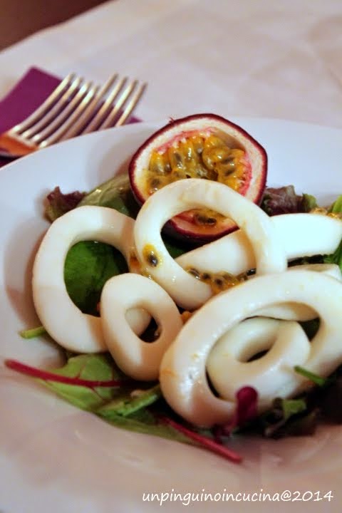 insalata di seppie al passion fruit