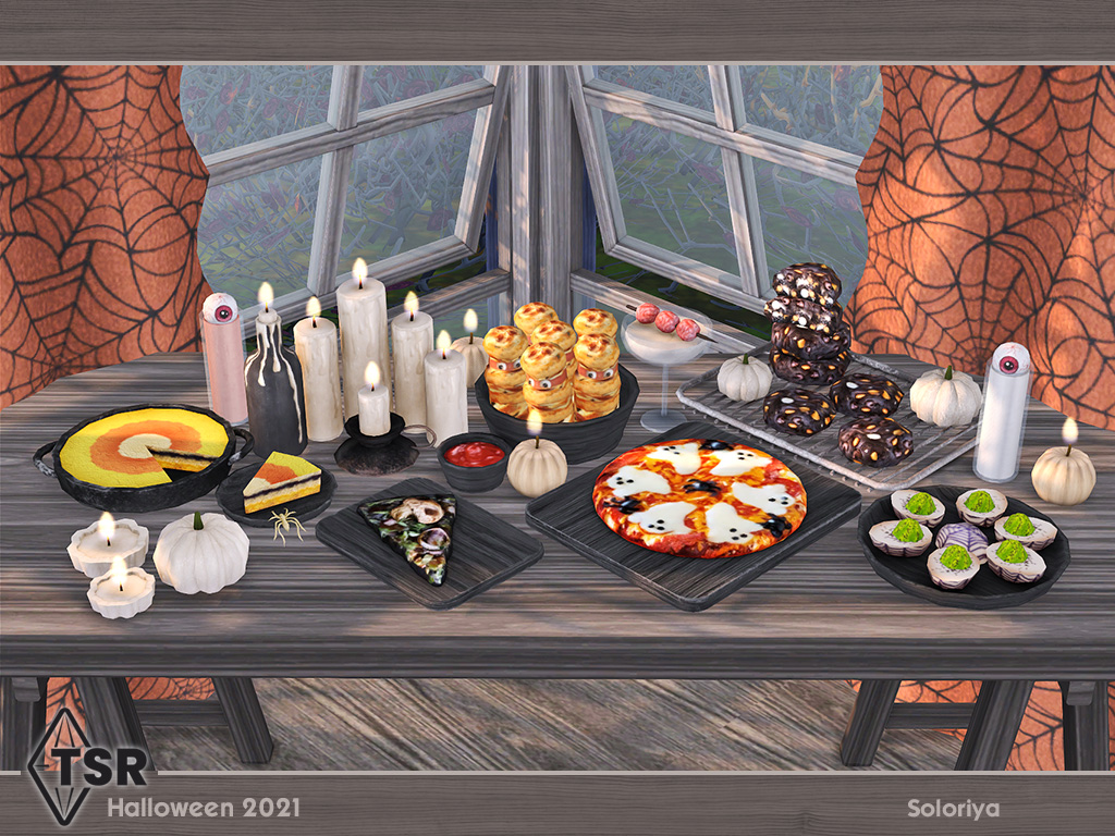 soloriya Halloween 2021 Decor. Sims 4