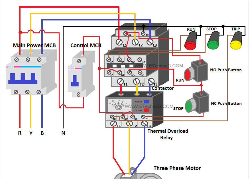 57 Motor Starter Connection - Wiring Diagram Harness