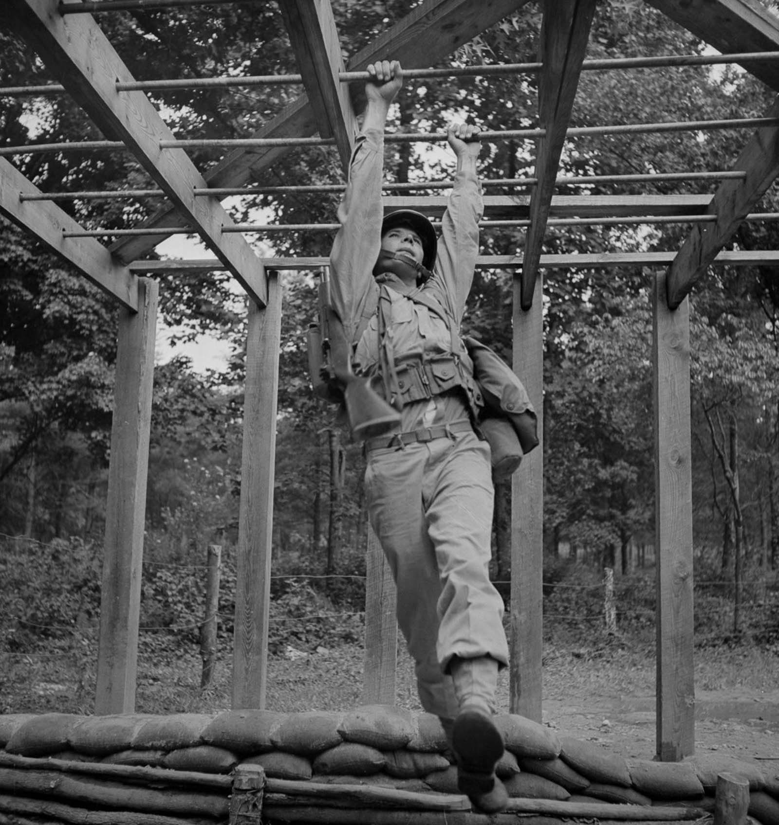 These photos follow the journey of an average young man into a skilled and disciplined soldier  1942 - 10