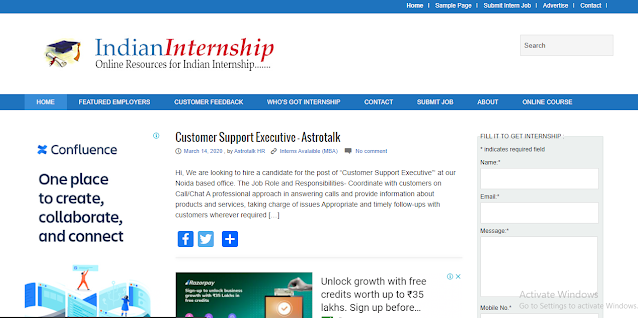 Top 9 Best internship website in india for freshers