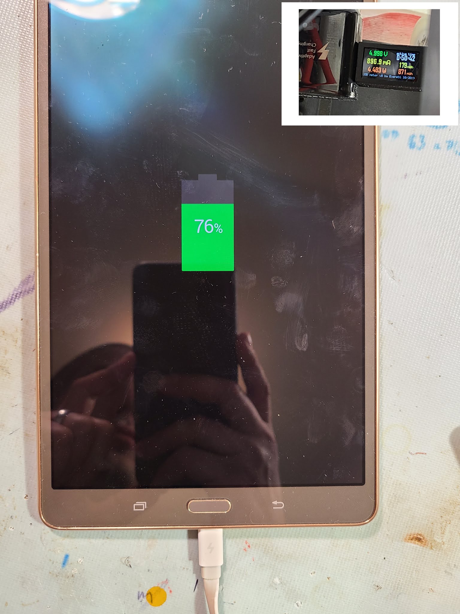 Everett's projects Saving a broken tablet with a charger hack