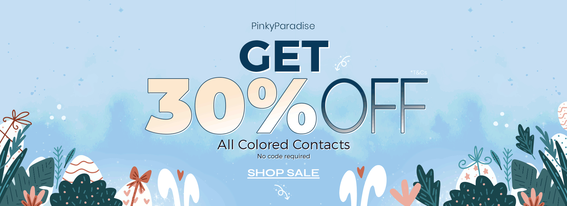 30 off All colored contacts + FREE Shipping! to