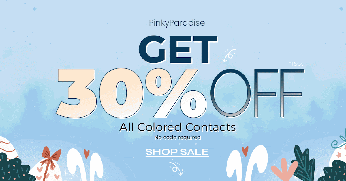 30 off All colored contacts + FREE Shipping! to
