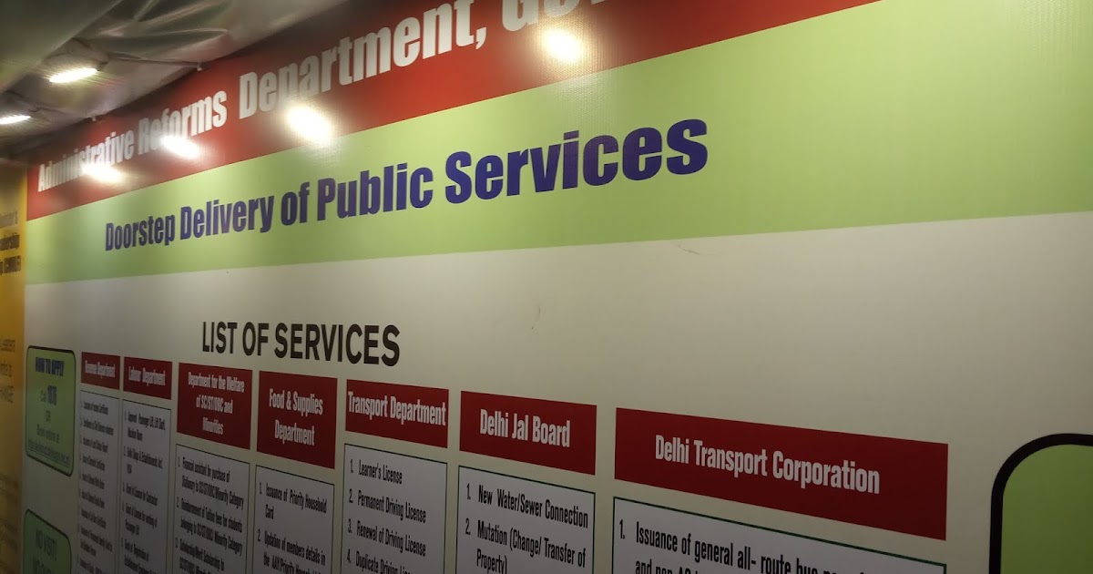 The Size And Impact Of The Doorstep Delivery Of Public Service Programme Of Delhi 